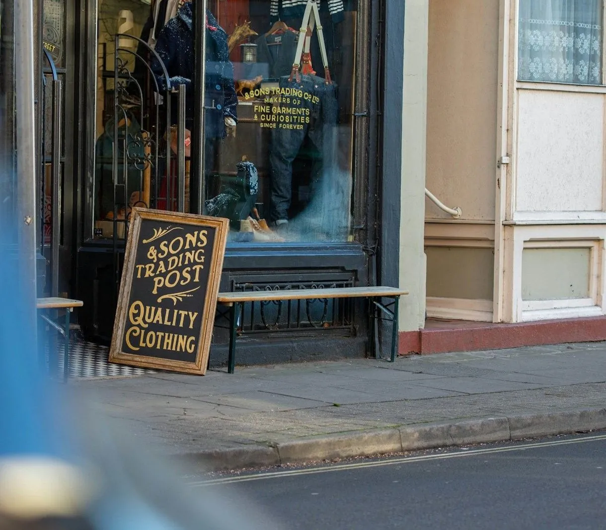 An independent clothing shop on a UK high street